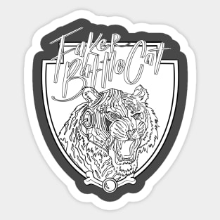 FakerBattlecat BLACK outline Sticker